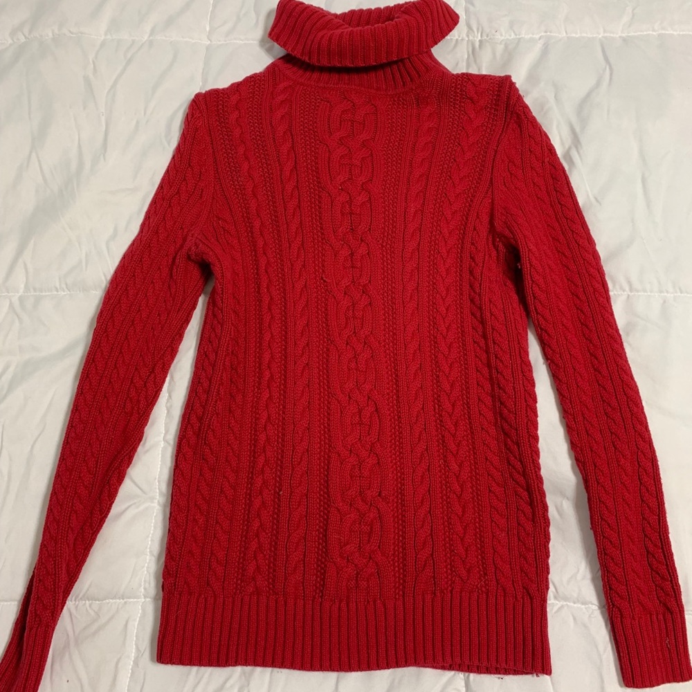 Red Croft & Barrow Turtleneck Sweater